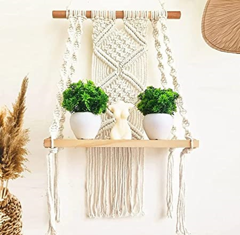 Picture of Urooz Macramé Wall Hanging Shelf 