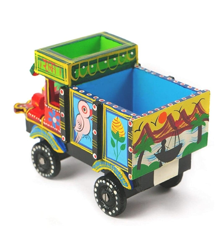 Picture of Pramod toys Truck Vehicle Wooden Toys Handmade Handpainted Push and Pull Toys for Kids Boys and Girls